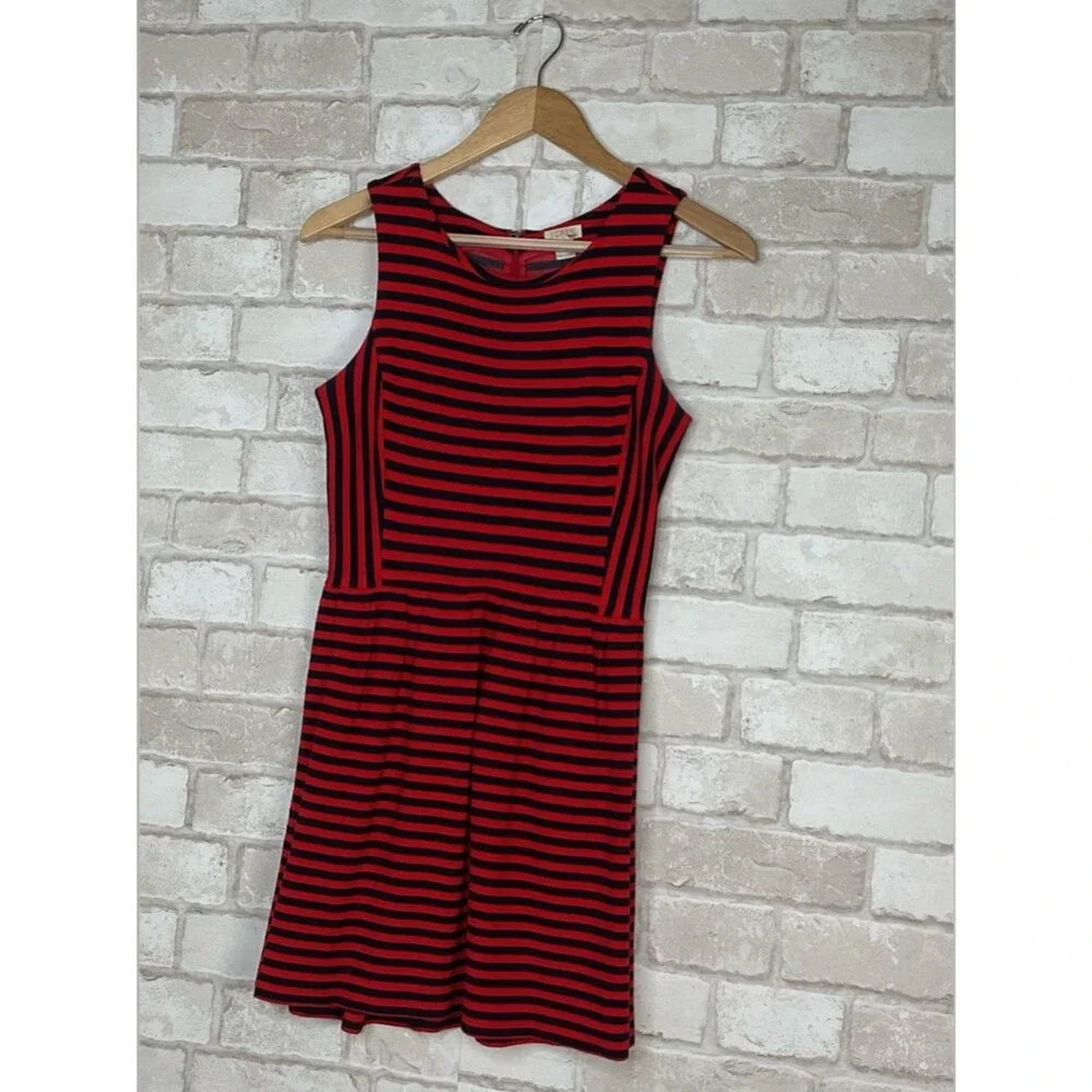 J. Crew Red Striped Sleeveless Dress Size XXS